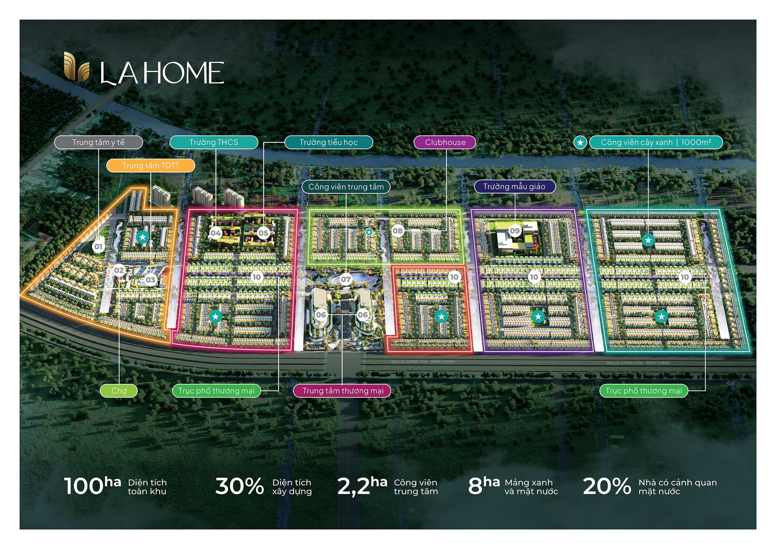 Phối Cảnh Mặt Bằng Khu đô Thị Lahome Long An Prodezi